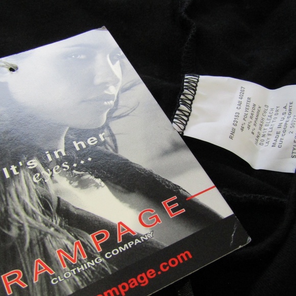 NEW Rampage Black Tube Top w/ Wraparound Size L - Picture 7 of 8